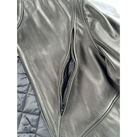 Brooks Black Leatherwear Biker Jacket Men's Size 46 Leather, Made in the USA - Picture 11 of 16